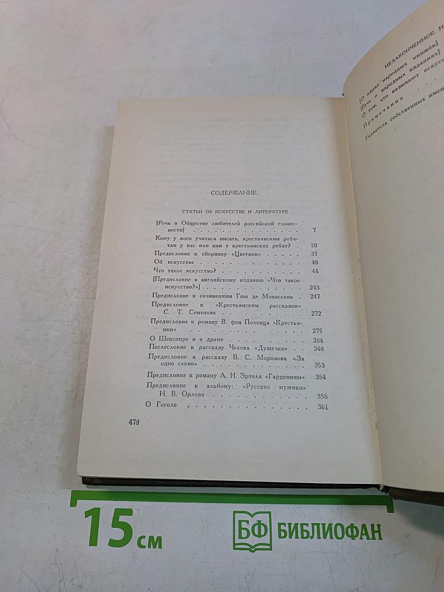 Собрание сочинений. Том пятнадцатый. Статьи об искусстве и литературе
