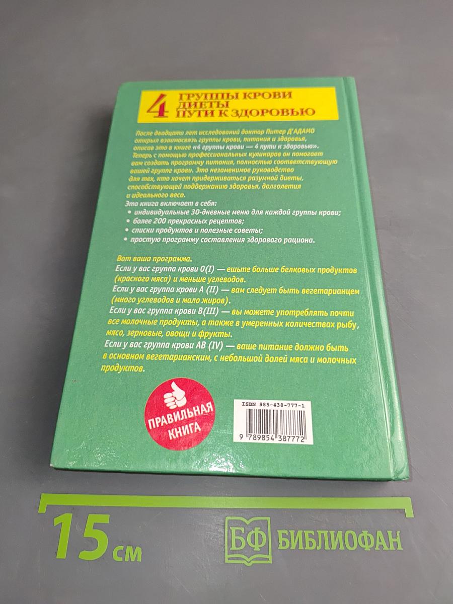 4 группы крови – 4 кухни