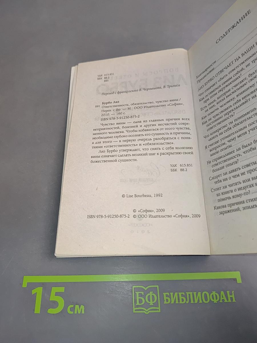 Ответственность, обязательство, чувство вины