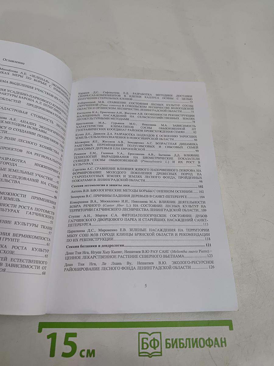 Актуальные вопросы лесного хозяйства. Материалы VI международной молодежной научно-практической конференции
