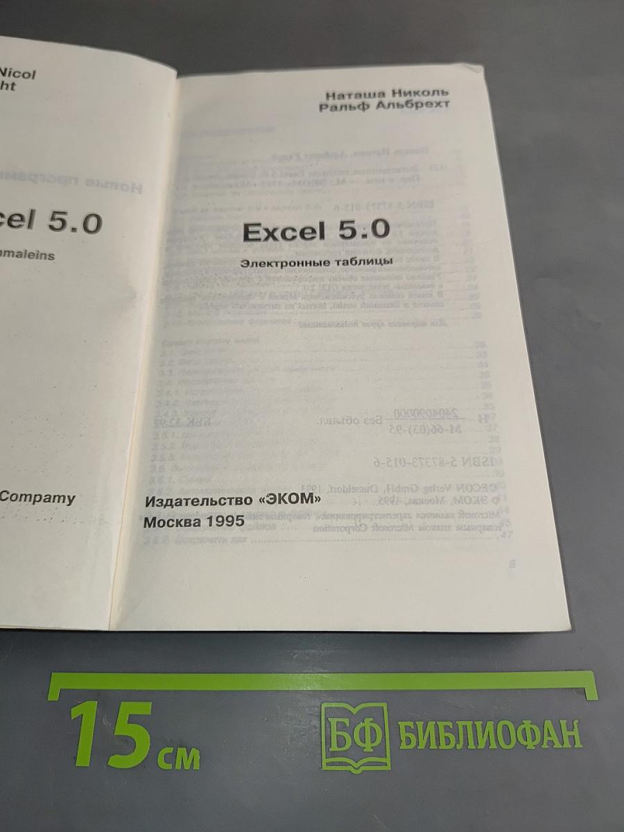 Excel 5.0. Электронные таблицы