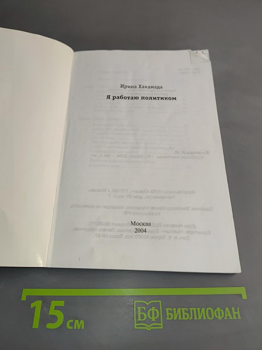 Я работаю политиком