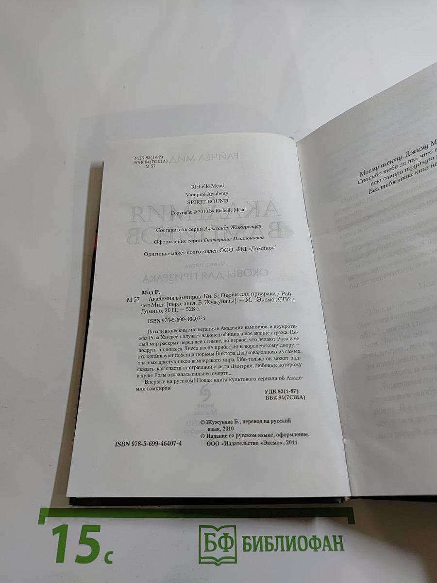 Академия вампиров. Книга пятая. Оковы для призрака