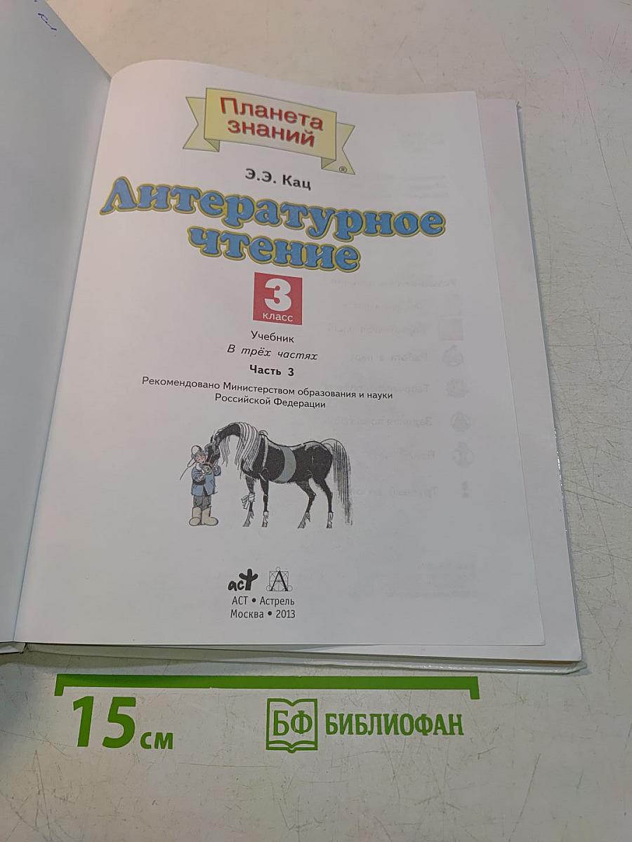 Литературное чтение. 3 класс. Часть 3
