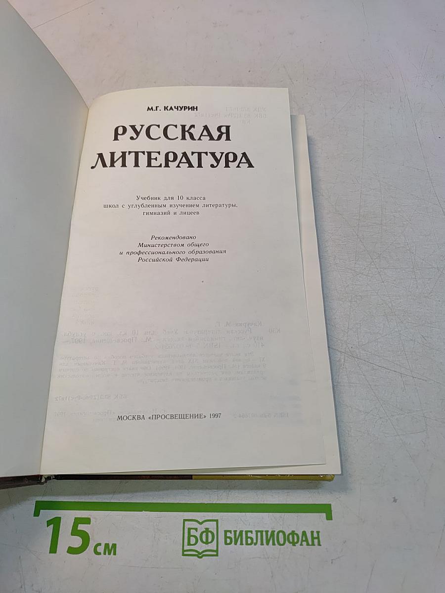 Русская литература. Учебник для 10 класса