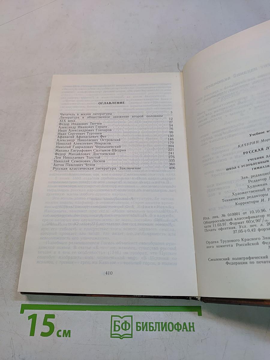 Русская литература. Учебник для 10 класса