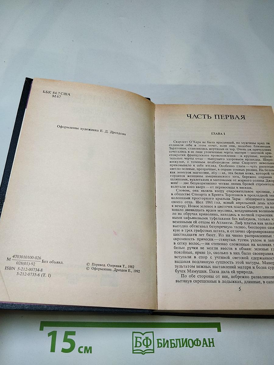 Унесенные ветром. Том 1