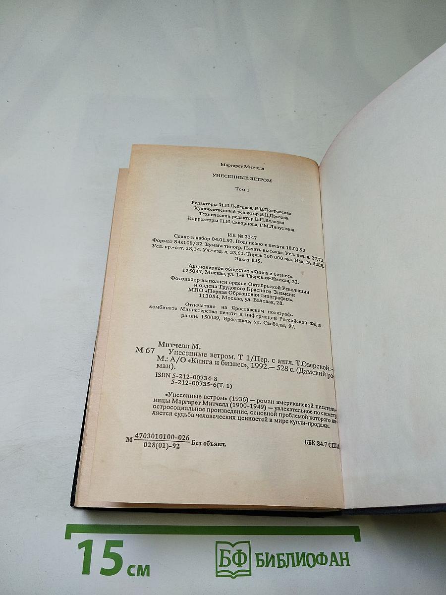 Унесенные ветром. Том 1