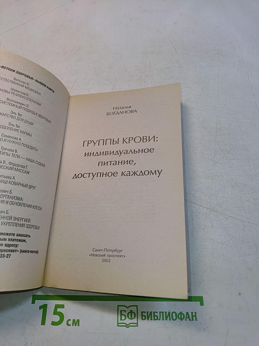 Группы крови: индивидуальное питание, доступное каждому