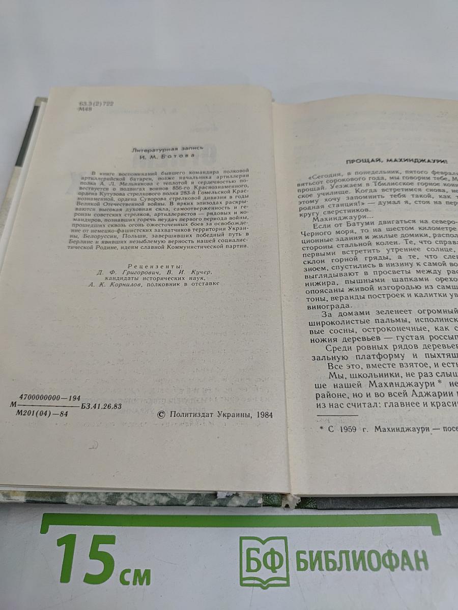 Огнем полковых батарей