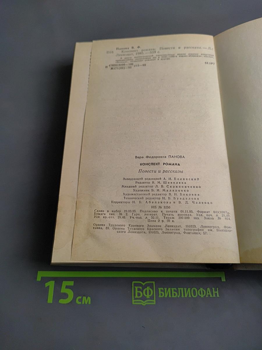 Конспект романа