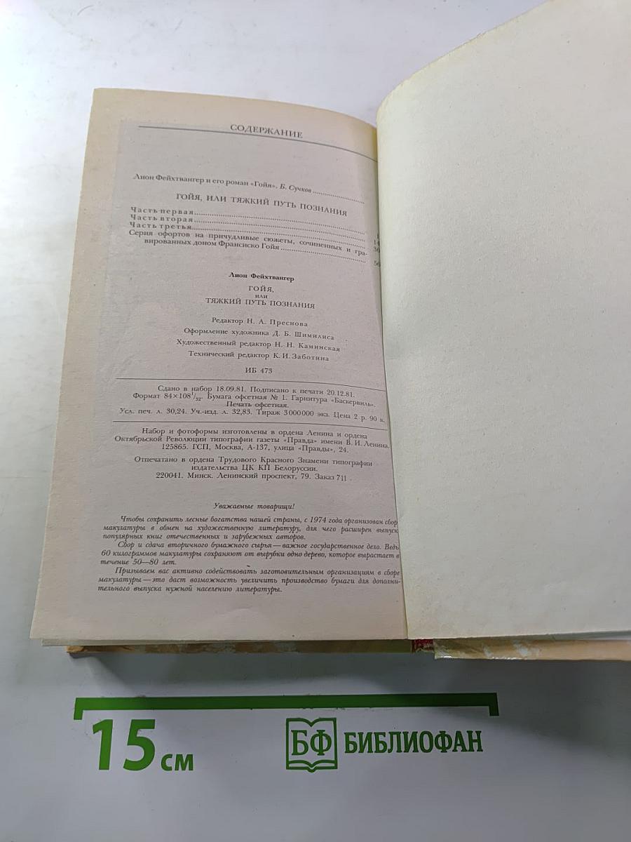 Гойя, или Тяжкий путь познания