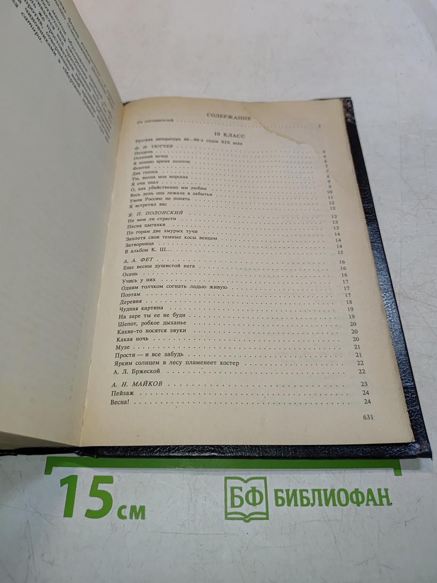 Хрестоматия по литературе для 10-11 классов