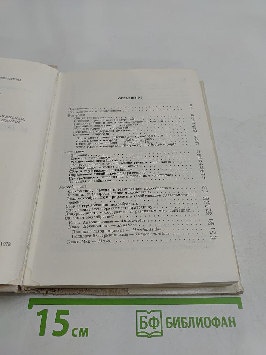 Водоросли, лишайники и мохообразные СССР