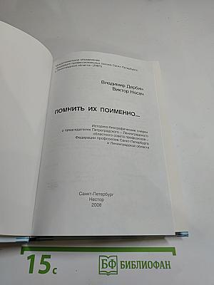 Помнить их поименно...