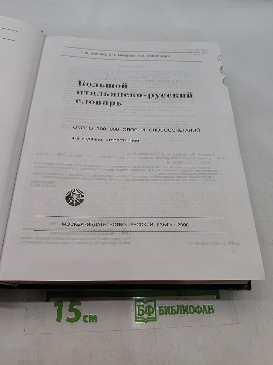 Большой итальяно-русский словарь