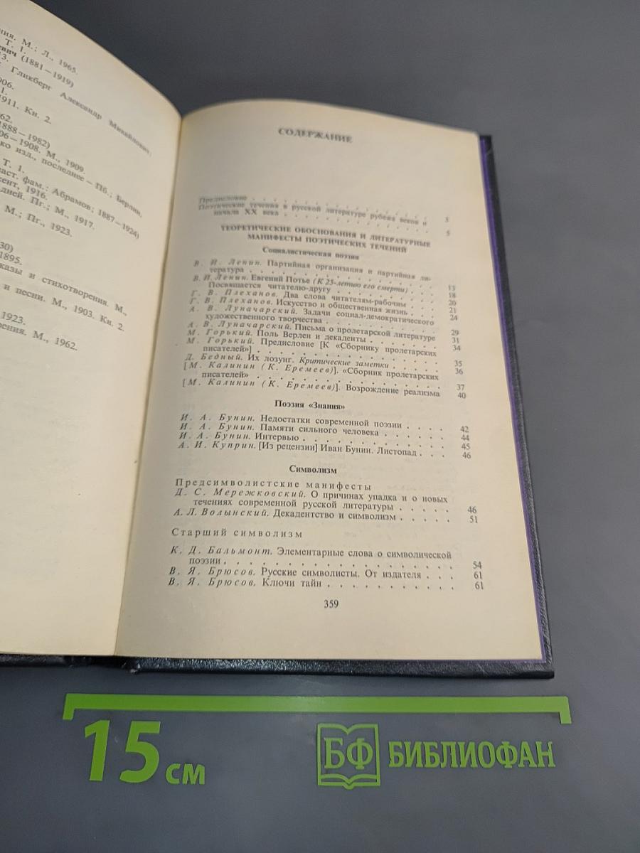Поэтические течения в русской литературе конца XIX – начала XX века. Хрестоматия