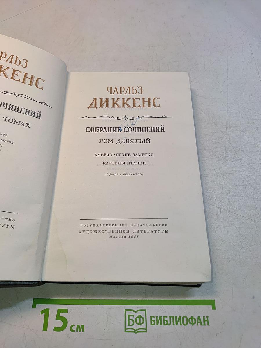 Собрание сочинений. Том девятый. Американские заметки. Картины Италии