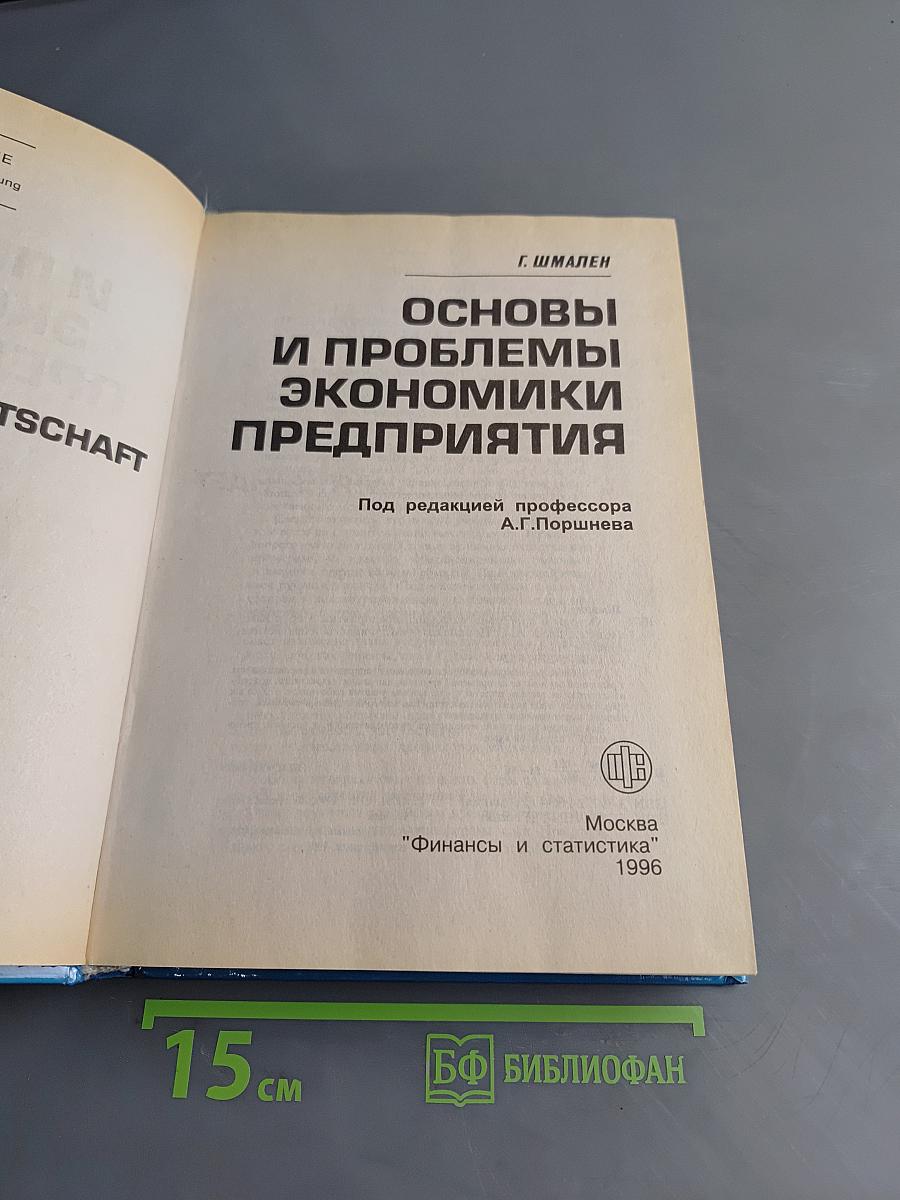Основы и проблемы экономики предприятия