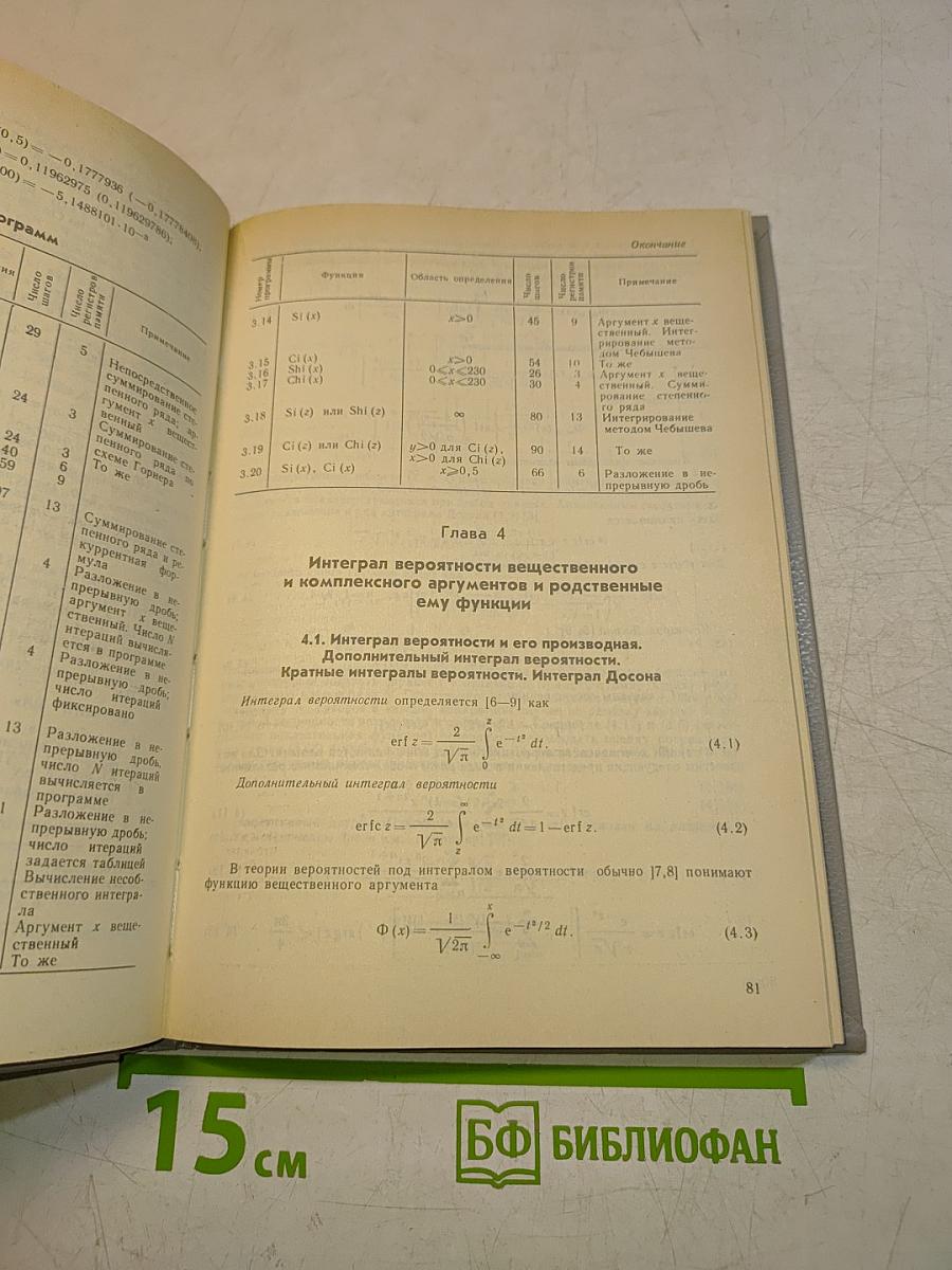 Справочник. Специальные функции и определенные интегралы. Алгоритмы. Программы для микрокалькуляторов
