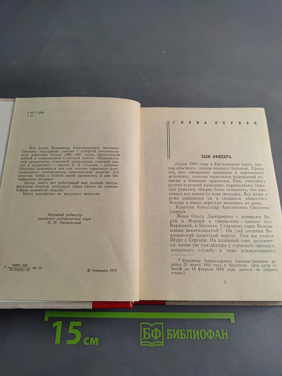 В.А. Антонов-Овсеенко. Документальный биографический очерк