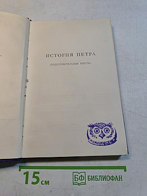 История Петра. Подготовительные тексты