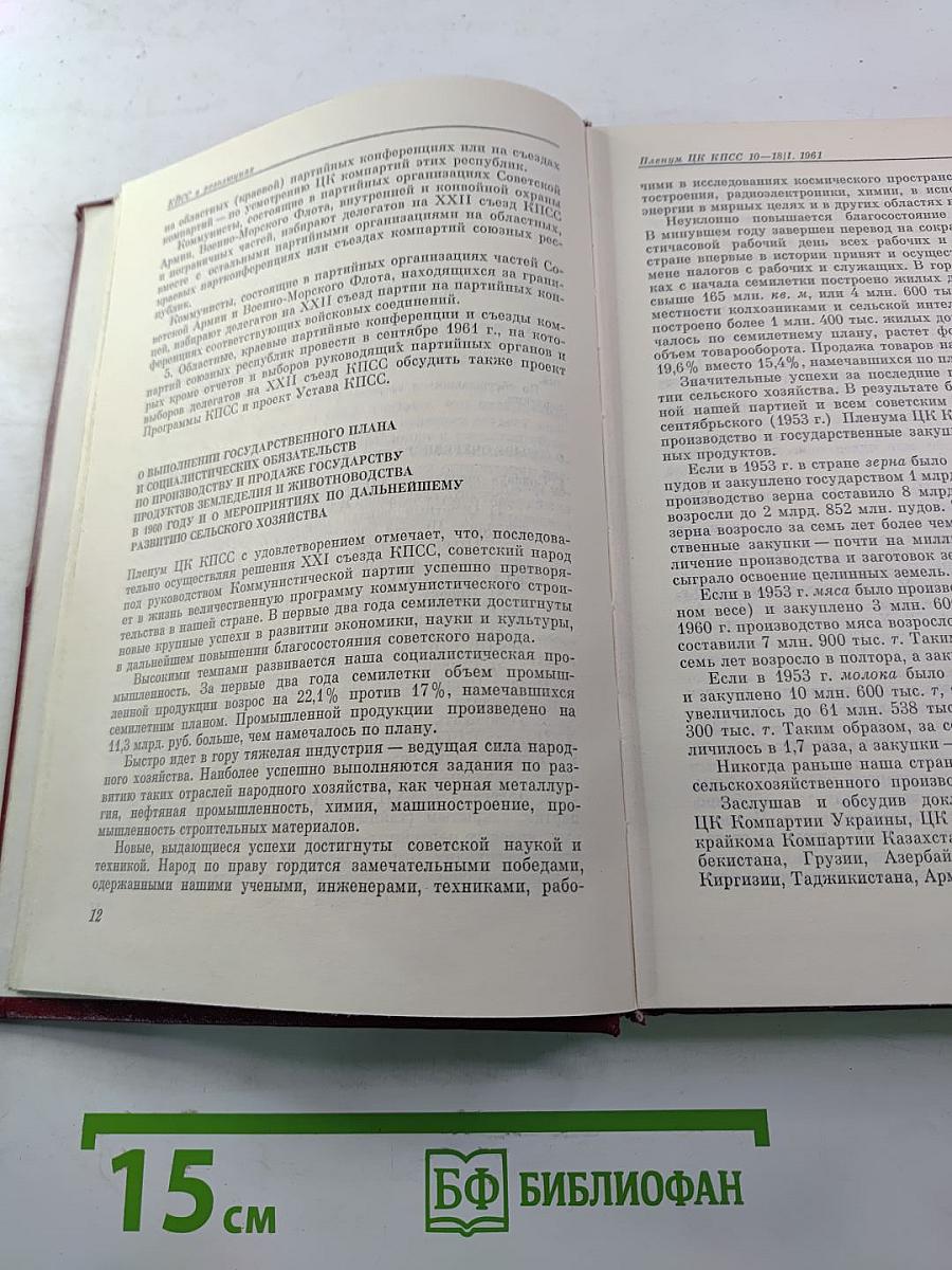 КПСС в резолюциях и решениях съездов, конференций и пленумов ЦК. Том десятый (1961-1965)