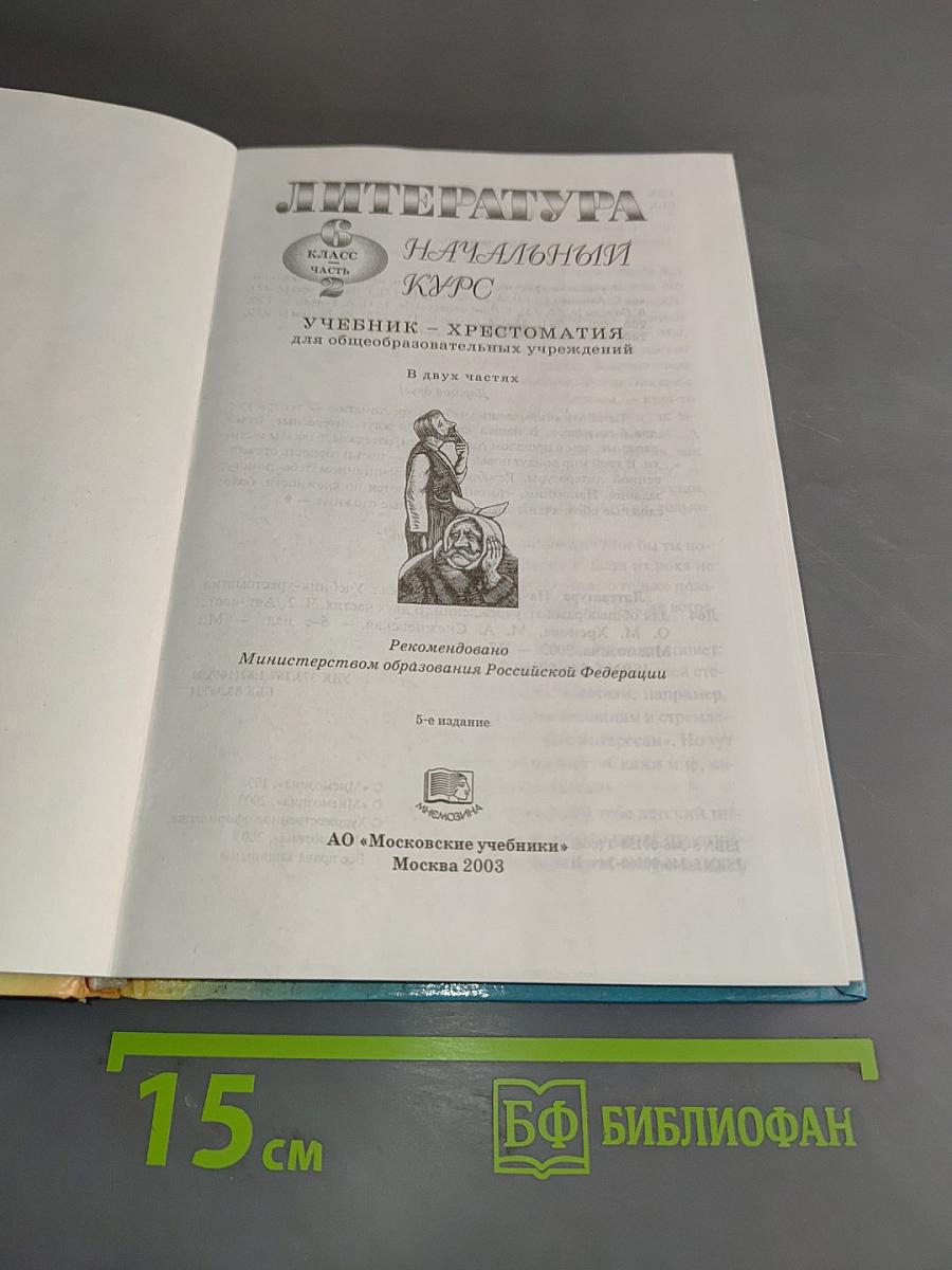 Литература. Начальный курс. Учебник-хрестоматия для общеобразовательных учреждений. В двух частях. Часть 2.