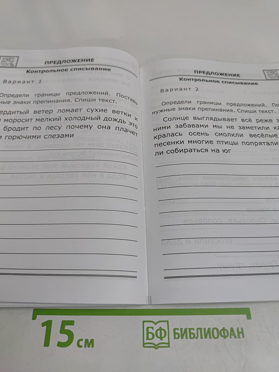 Русский язык. Контрольные работы. 1 класс