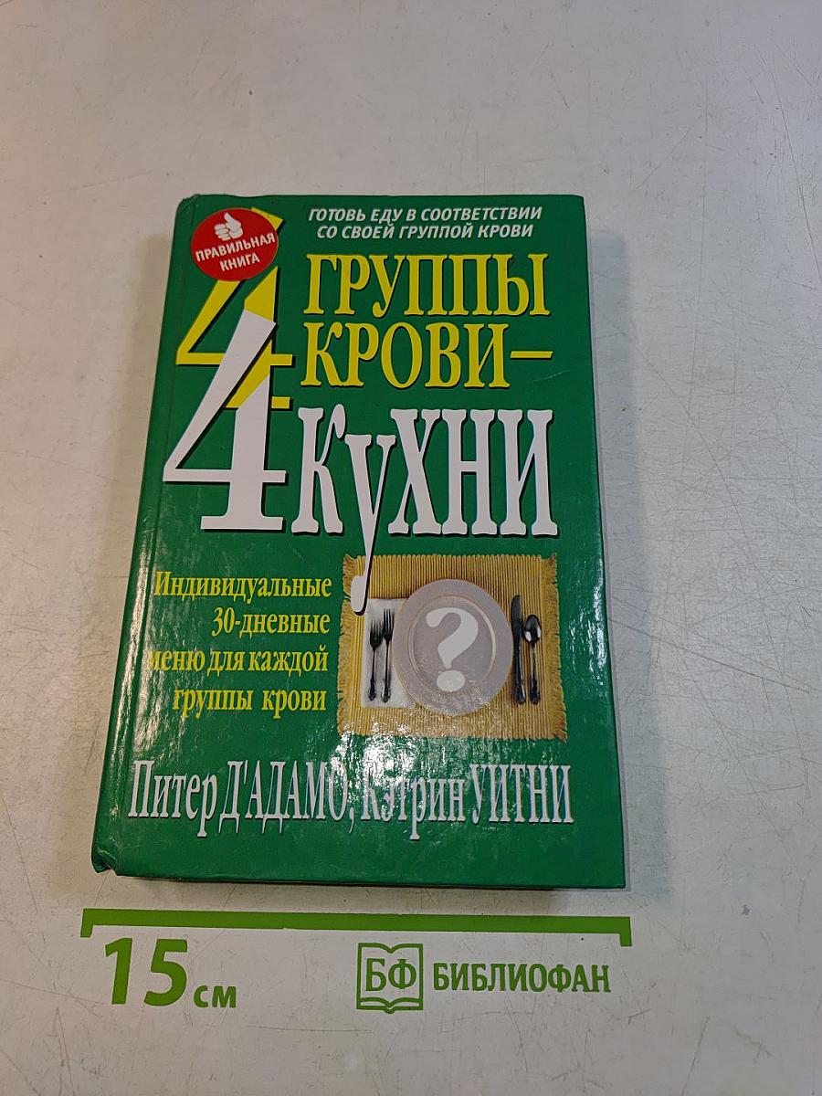 4 группы крови – 4 кухни