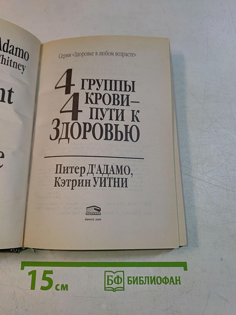 4 группы крови – 4 пути к здоровью