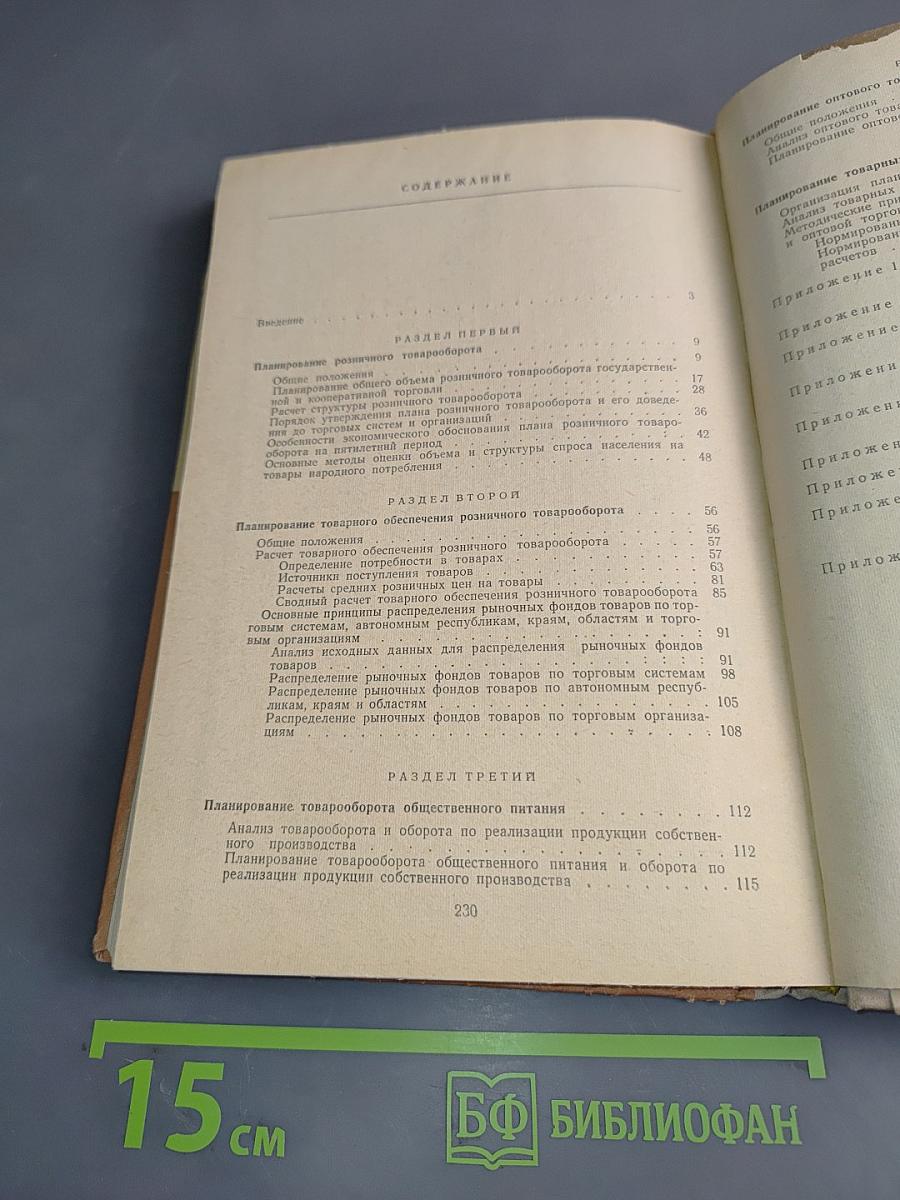 Методические указания к разработке планов развития торговли. Часть 1. Планирование товарооборота и товарных ресурсов
