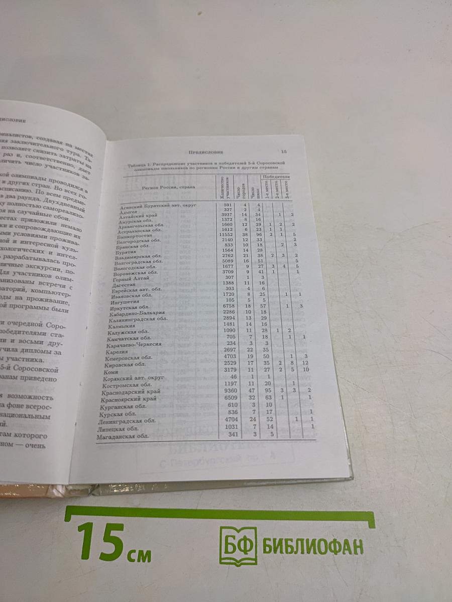 Пятая Соросовская олимпиада школьников 1998 - 1999