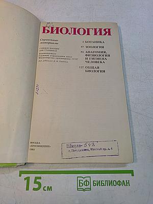 Биология. Справочные материалы