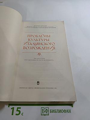 Проблемы культуры итальянского Возрождения