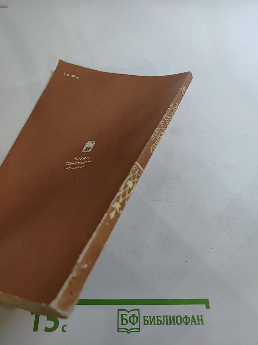 Проблемы культуры итальянского Возрождения