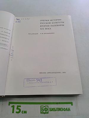 Очерки истории русской культуры второй половины XIX века