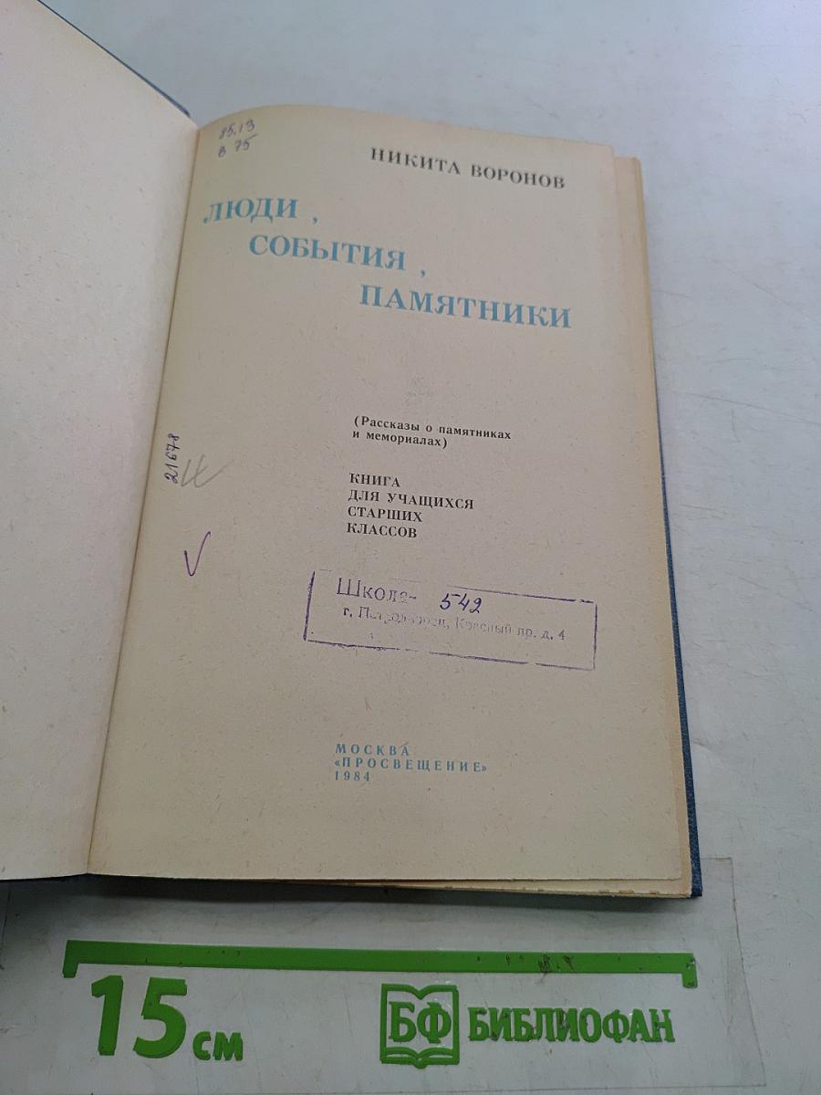 Люди, события, памятники