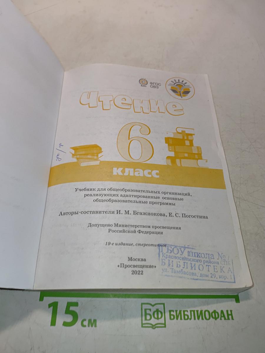 Чтение. 6 класс
