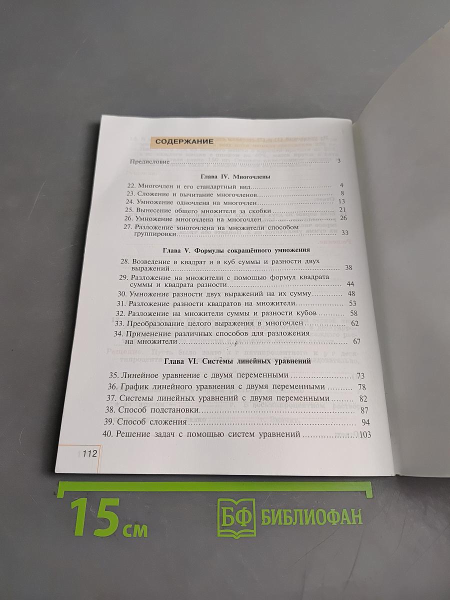 Алгебра. Рабочая тетрадь. 7 класс. Часть 2