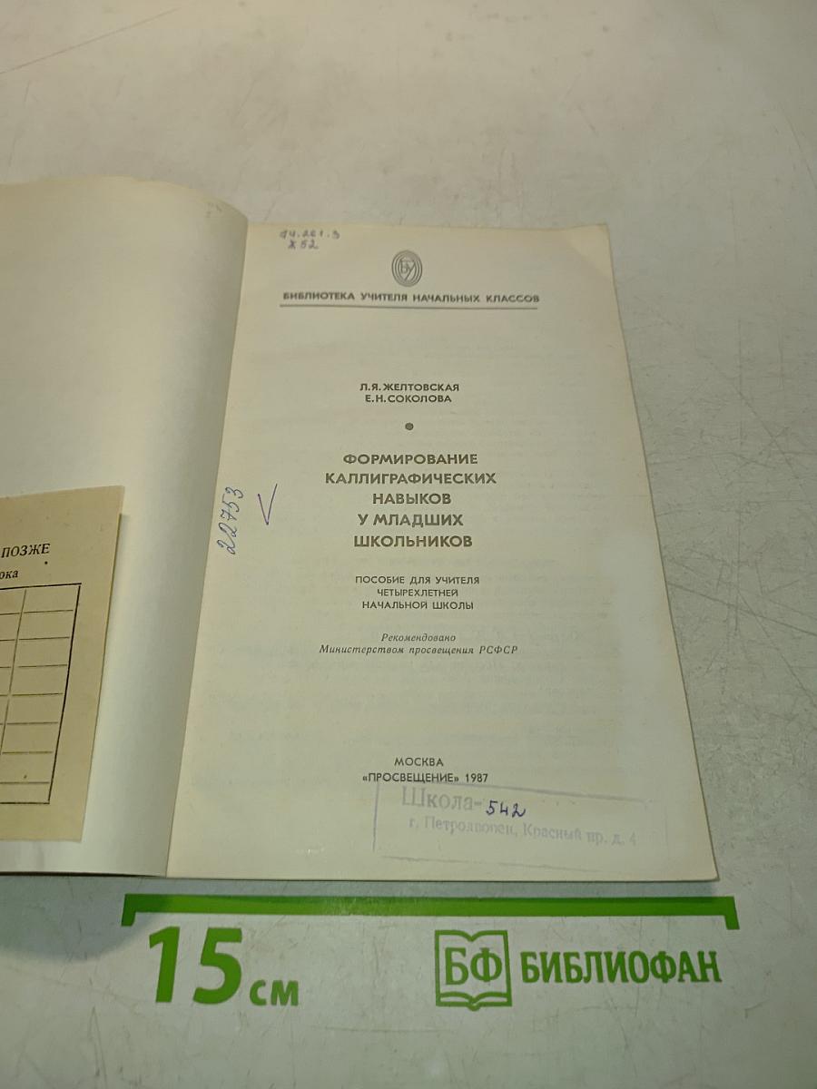 Формирование каллиграфических навыков у младших школьников
