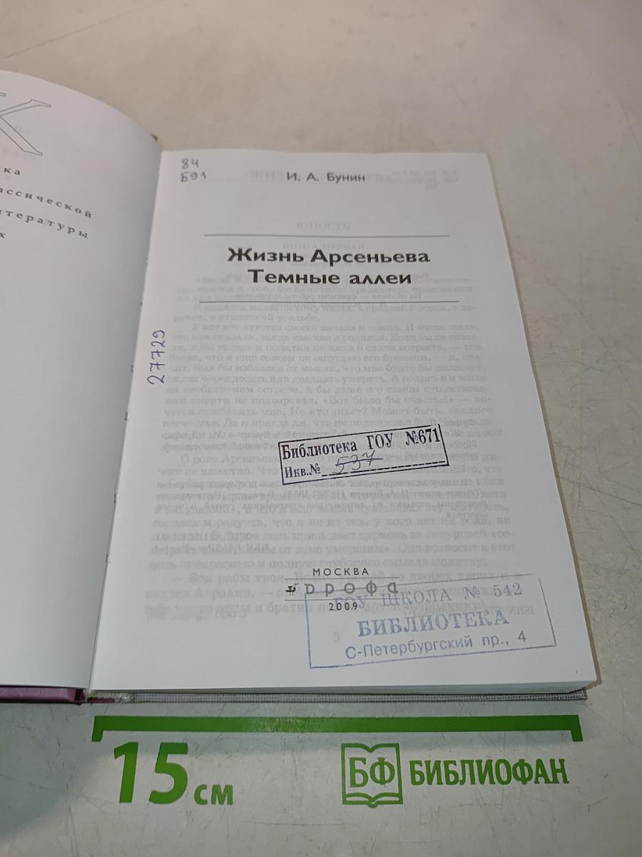 Жизнь Арсеньева. Темные аллеи
