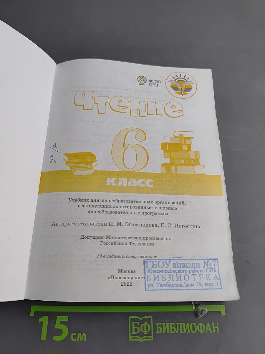 Чтение. 6 класс