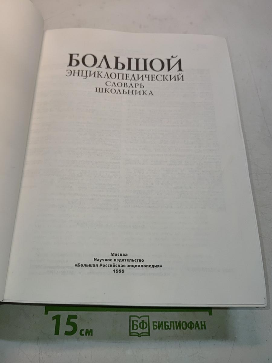 Большой энциклопедический словарь школьника