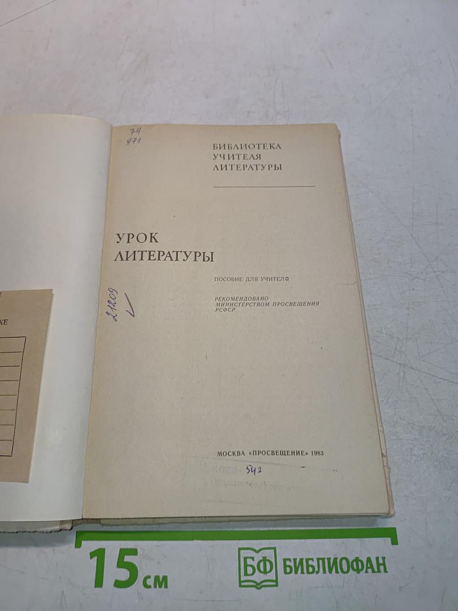 Урок литературы