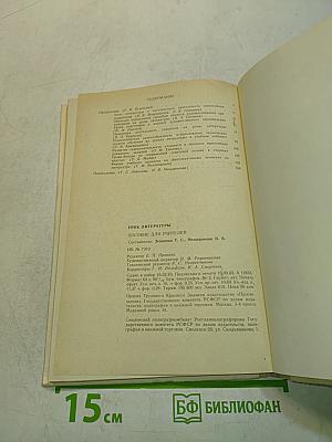 Урок литературы