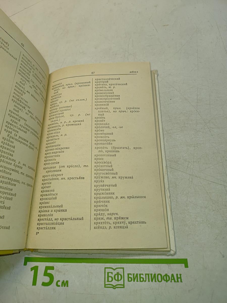 Орфографический словарь для учащихся средней школы