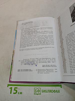 Литература. 10 класс. Учебник для общеобразовательных учреждений. Базовый и профильный уровни. В двух частях. Часть 2