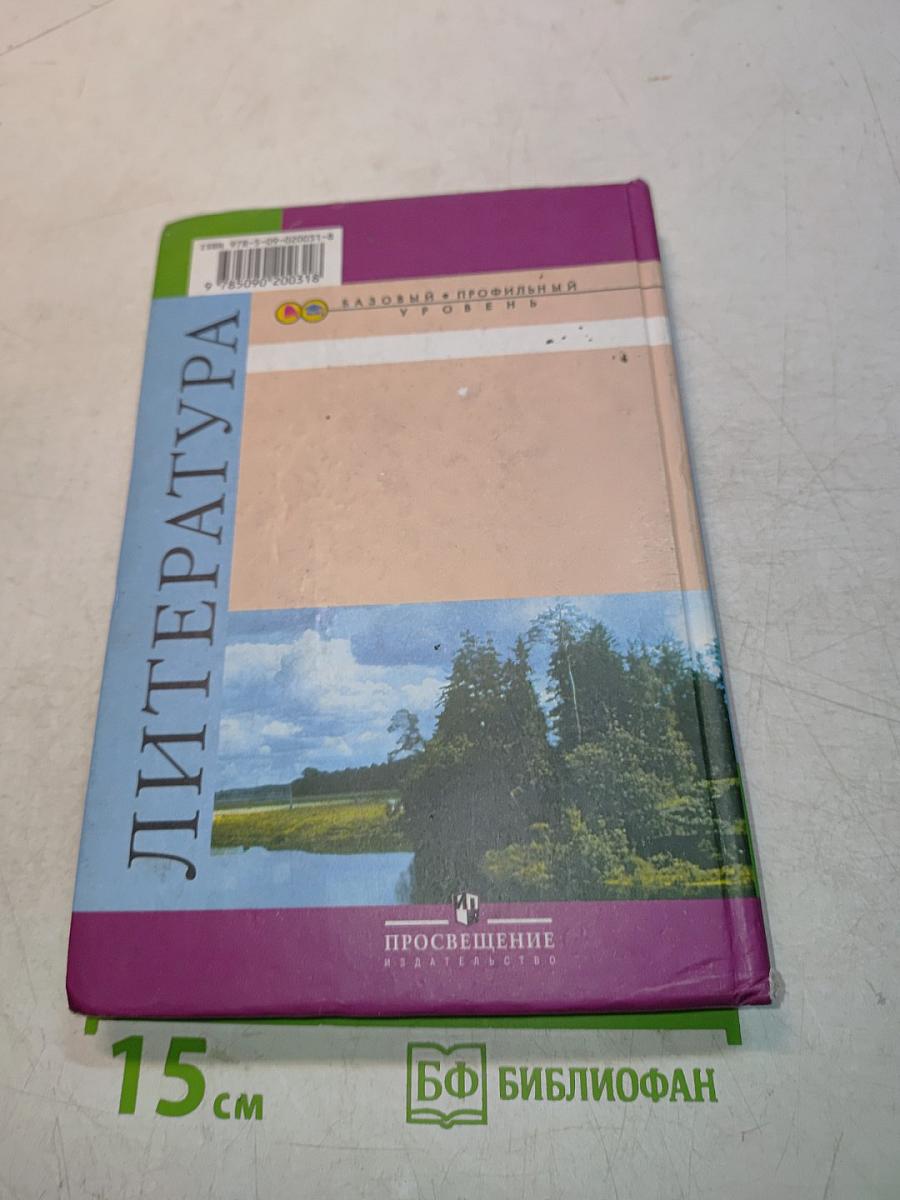 Литература. Учебник для общеобразовательных учреждений. Базовый и профильный уровни. В двух частях. Часть 1. 10 класс