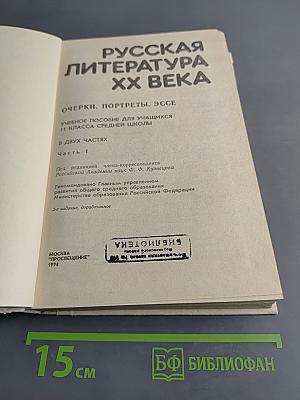 Русская литература XX века. Очерки. Портреты. Эссе. Часть 1